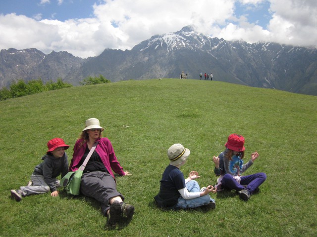 resting at the top
