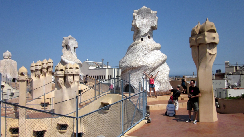 wide shot of the roof