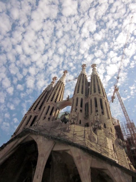 front of Sagrada Familía