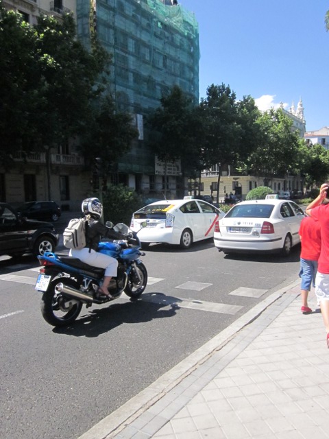 blue motorcycle