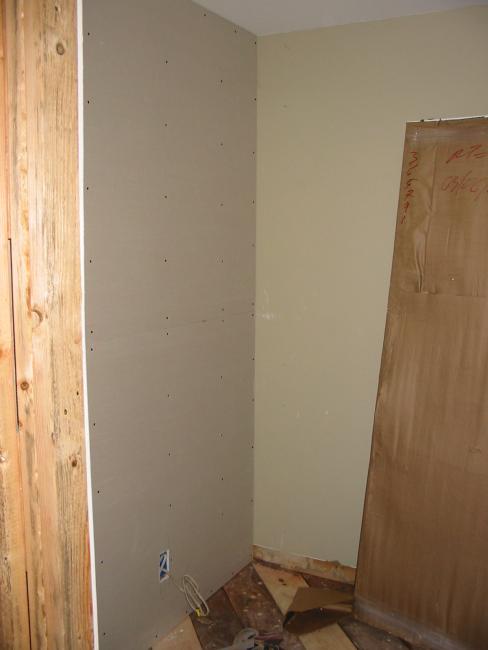 strange picture of drywall in corner